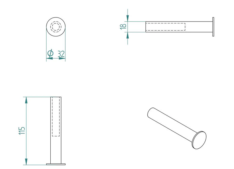 Product image: LAMDA spare toilet roll holder, , medium-null