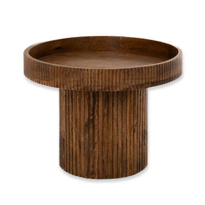 Wooden brown nest table 50x50x36cm, , medium
