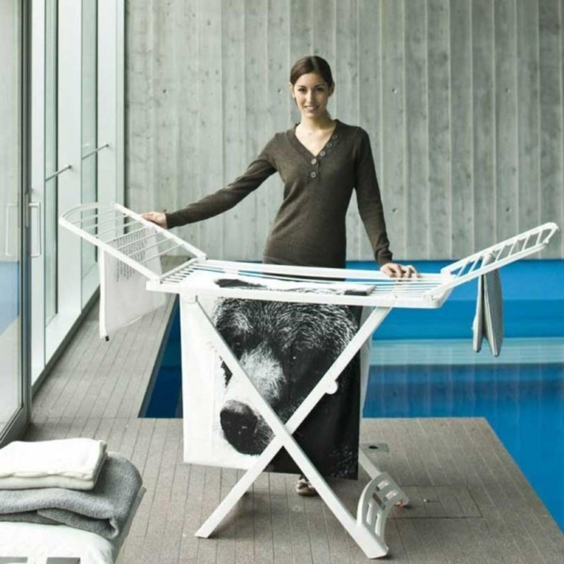 Product image: Πτυσσόμενη πλαστική απλώστρα ρούχων δαπέδου 181,5x55x88cm, , medium-null