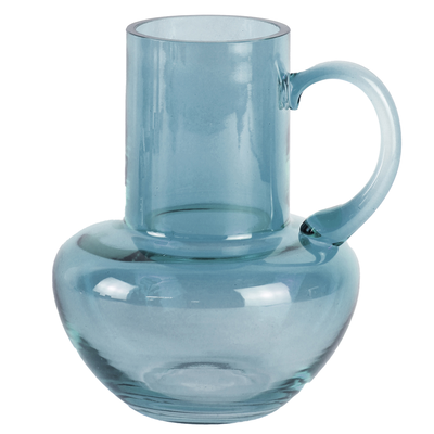 Glass vase in light blue, , medium