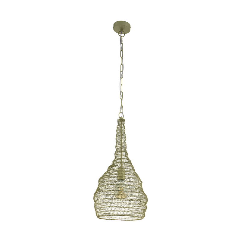 Eglo 'colten' 1xe27 (max.60w) pendant light champagne colored ø330xh1100mm, , medium-null