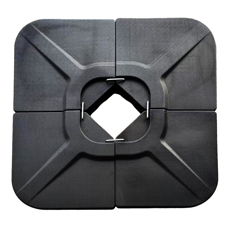 L.h garden square umbrella base plates black cement 50.5x50.5x8cm 60kg 4pcs, , medium-null