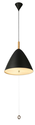 Globo 'pura' pendant light black 3xe27 ø330mm, , medium