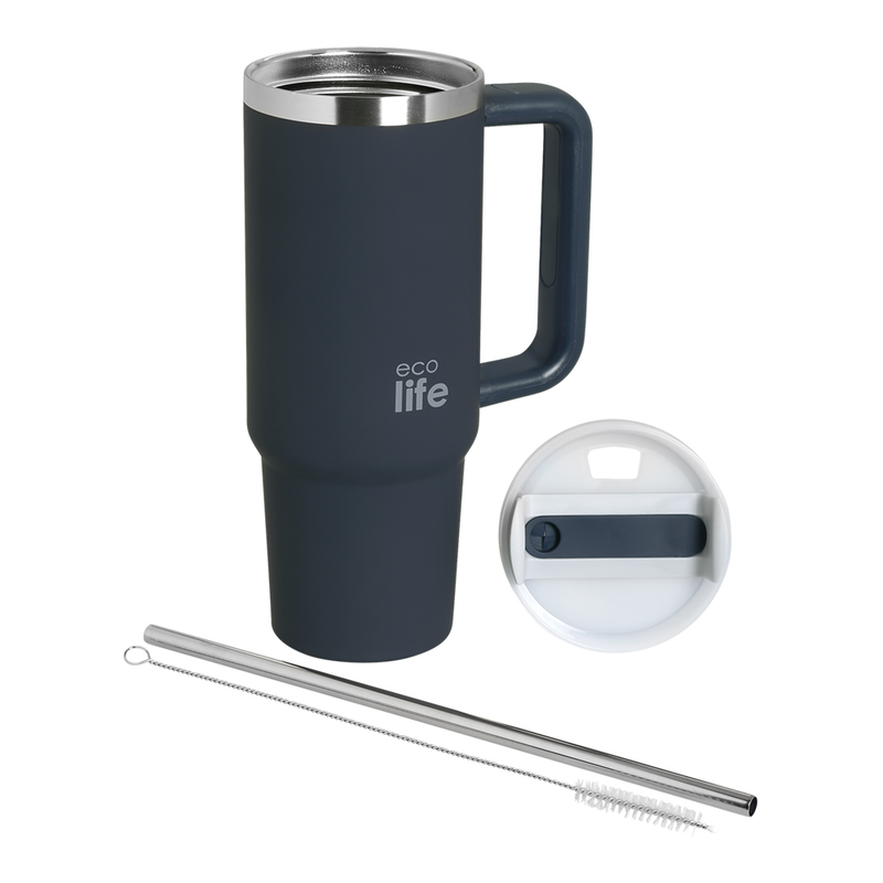 Ecolife tumbler 900ml blue/black colour, , medium image number null