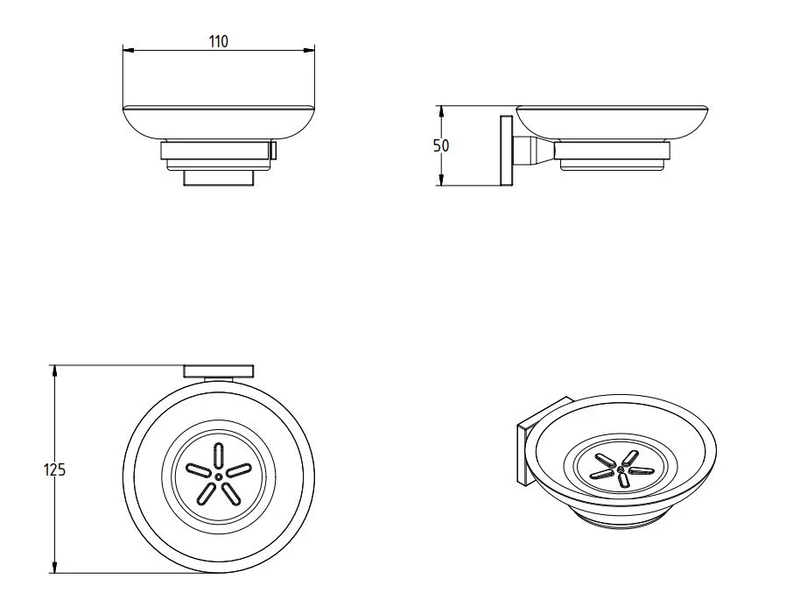 Delta wall mounted soap dish holder, , medium-null
