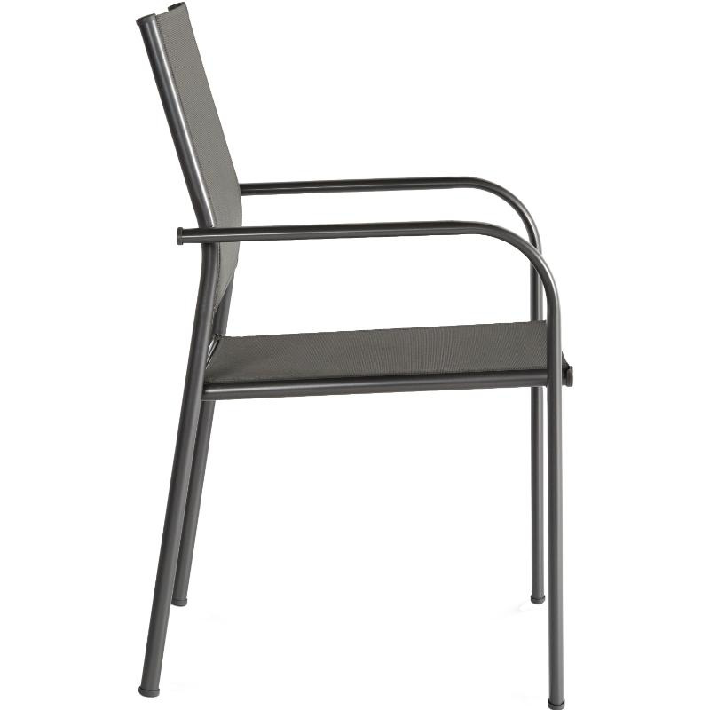 Dallas steel chair - grey, , medium-null