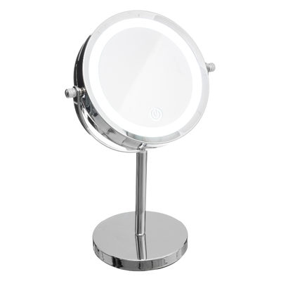 5five καθρεφτης led d12 με βαση - ασημι, Silver, medium