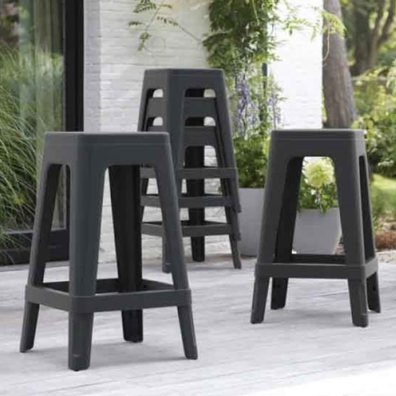 Product image: Keter lucca bar stool μοντέρνο σκαμπό μπαρ σε απόχρωση γραφίτη, , medium-null