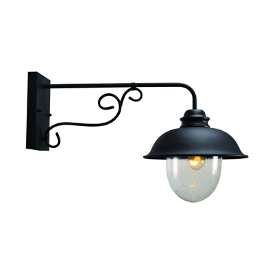Sunlight 1xe27 (max.60w) wall light aluminum matte black ip44 l565xw275xh330mm