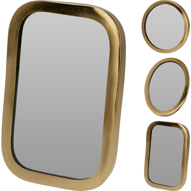 Mirror metal golden edge - assorted designs, , medium-null