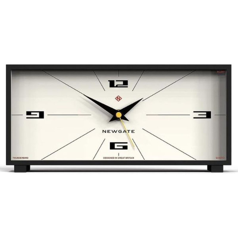 Newgate thunderbird mantel clock in black & cream, , medium image number null