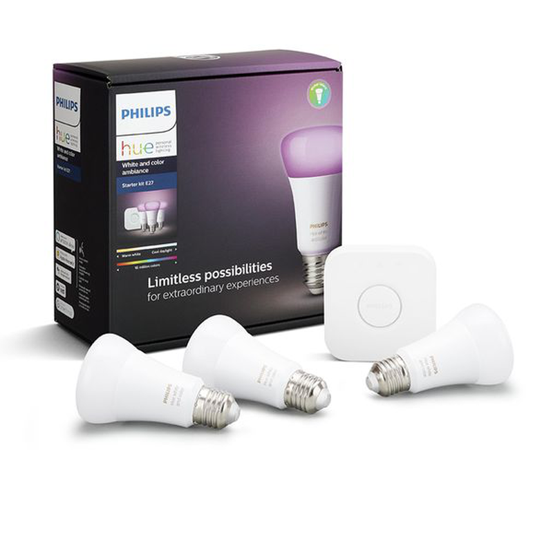 Product image: White & color ambiance starter kit e27 (3x bulb & 1x bridge)-null