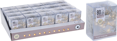 Led lights 80pcs battery operated warm white indoor