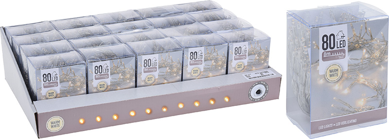 Led lights 80pcs battery operated warm white indoor, , medium image number null