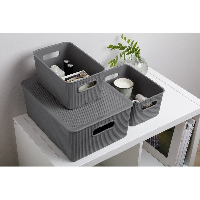 Tatay storage basket 38.5x29.4x16cm 15l grey, , medium-null