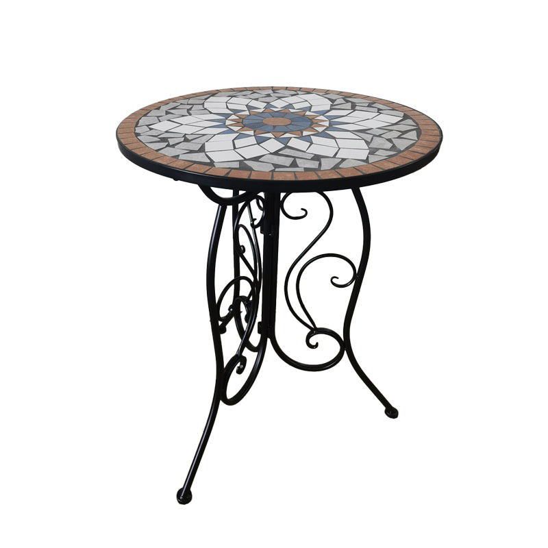 Denver metallic mosaic outdoor table ø60cm - brown, , medium image number null