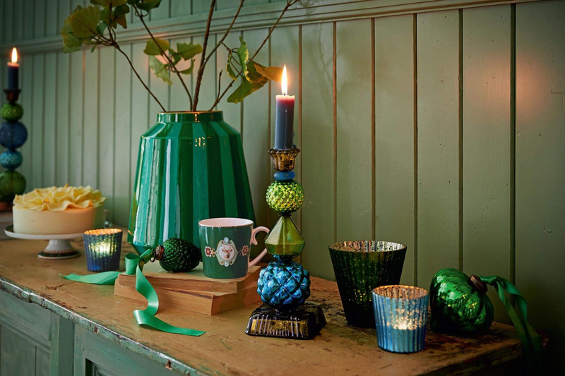 A pip mug love birds medallion deer dark green, , medium-null