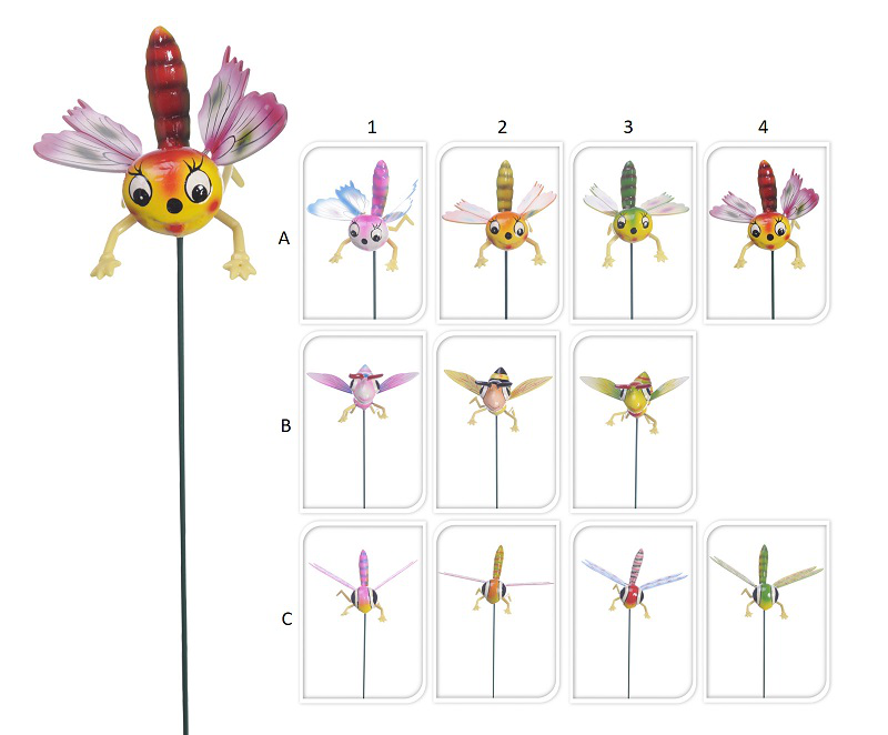Butterfly dragonfly and bee 12 assorted, , medium-null