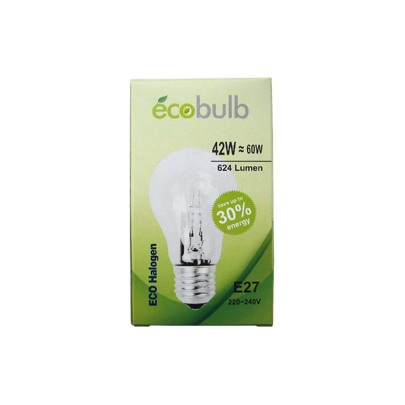 Lamp eco halogen e27 42w=60w 624lm warm white-null