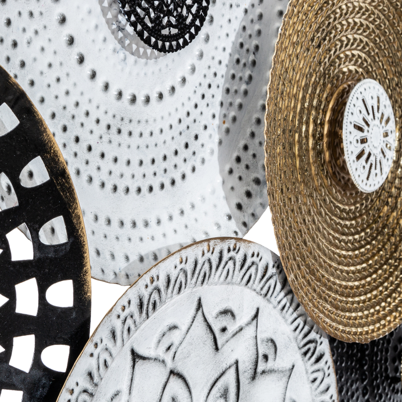 Atmosphera wall decoration with wood and metal 134x68cm, , medium-null