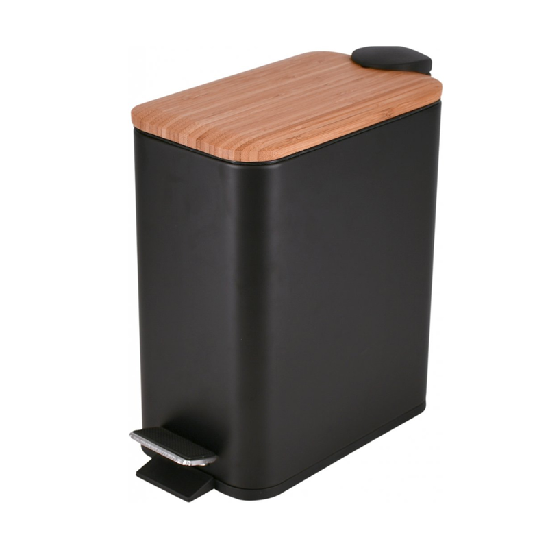 Rado basket with petal and bamboo lid  black 5l-null