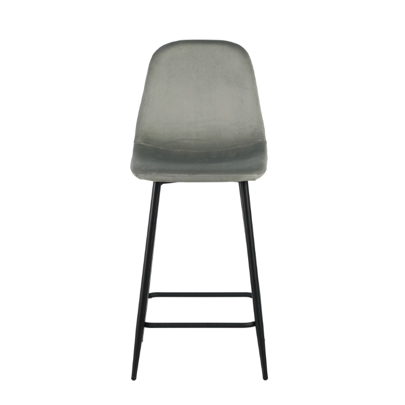 Product image: Athina bar stool velvet - grey, , medium-null