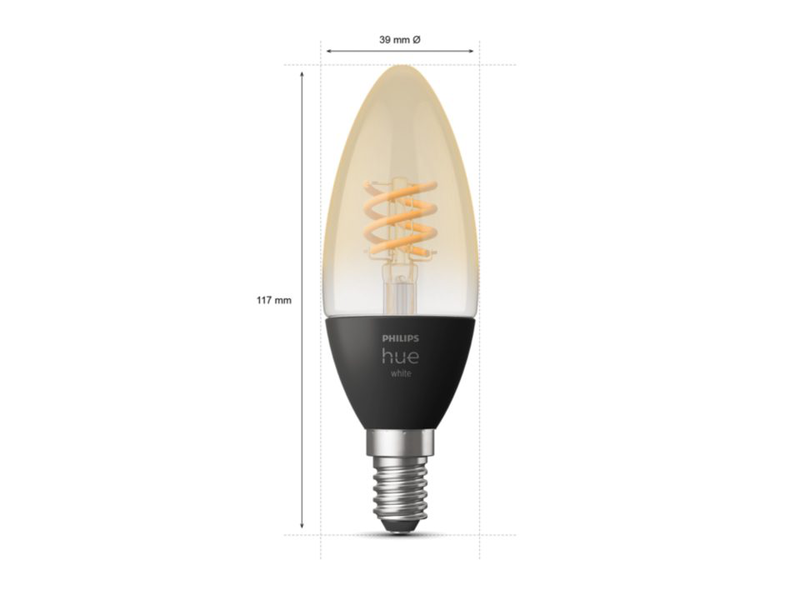Philips hue white filament single bulb 4.5w e14, , medium image number null