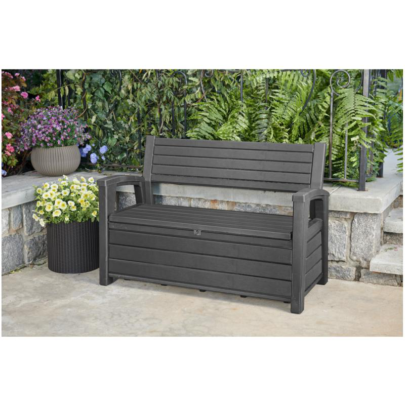 Product image: Keter hudson storage bench 227l - anthracite, , medium-null
