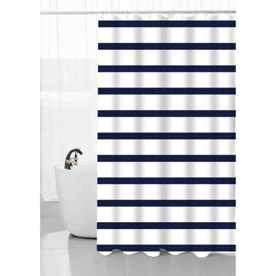 Κουρτινα μπανιου 180x180cm - μπλε γραμμες, , medium