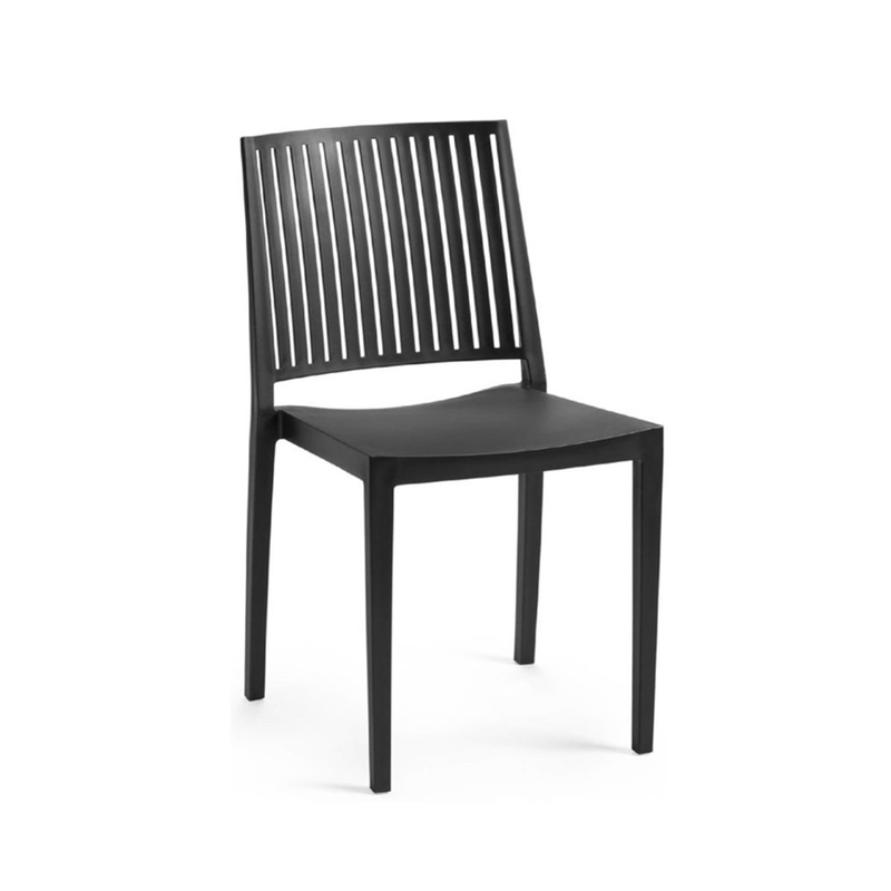 Bars armless plastic chair black image number null