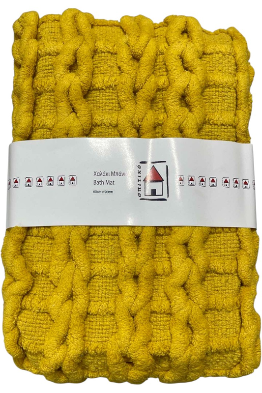 Bath mat plait cotton 60x90cm #b9778-null