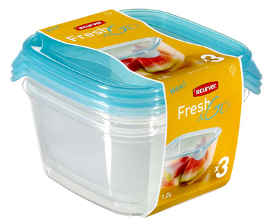 Curver fresh & go set square 3x1.2l