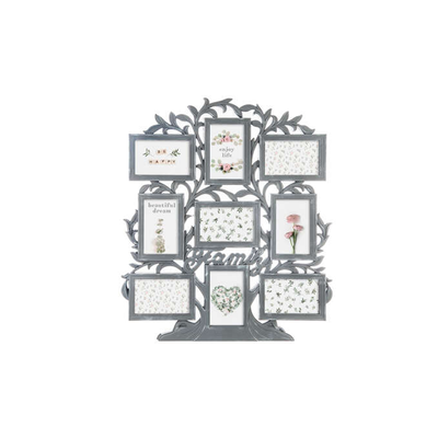 Multi-photo cabinet 9 cases with gray base, , medium