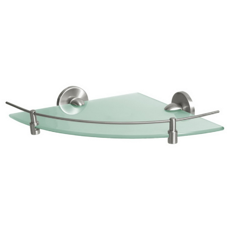 Bathroom shelf angle virginia glass with brushed nickel support, , medium-null