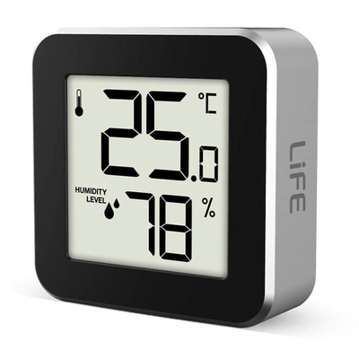 Life 221-0118 aluminium mini &alpha;&sigma;&eta;&mu;&iota; &theta;&epsilon;&rho;&mu;&omicron;&mu;&epsilon;&tau;&rho;&omicron;, Black, medium