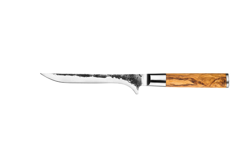 Forged olive wood boning knife 440c japanese steel 15cm, , medium image number null