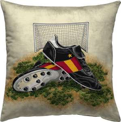 Decorative spain football throw pillow, Beige, medium