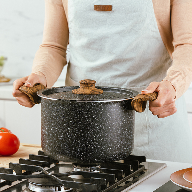 Product image: Nava nature non stick stone casserole with straining lid 22cm-null