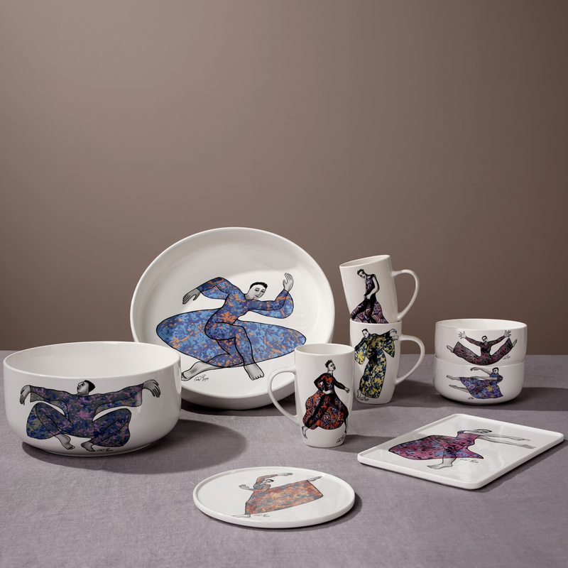 Platter round 28cm dancer, , medium-null
