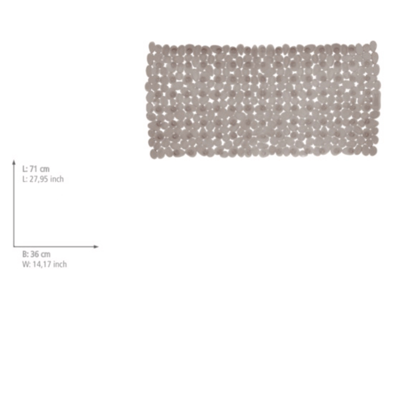 Wenko bath mat rectangular 36x71cm - taupe, , medium-null