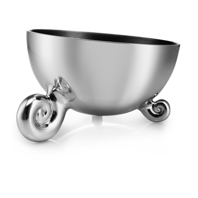 Bowl large tri coil, Silver, medium