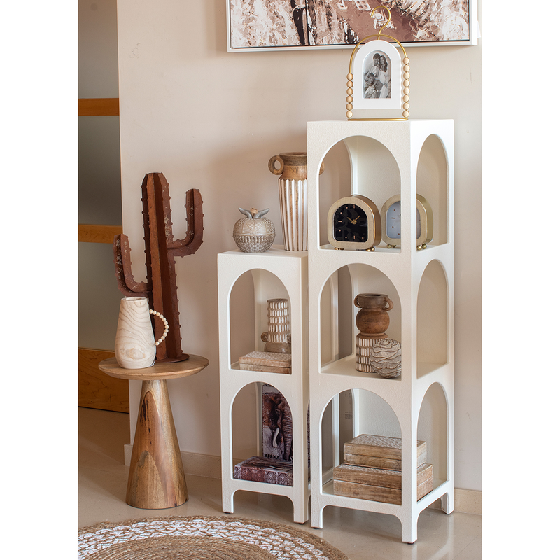 Wooden white shelf, , medium image number null