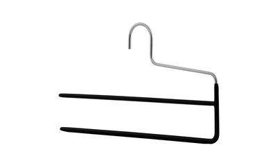 Mawa κρεμασταρι παντελονιων διπλο 35cm μαυρο, , medium