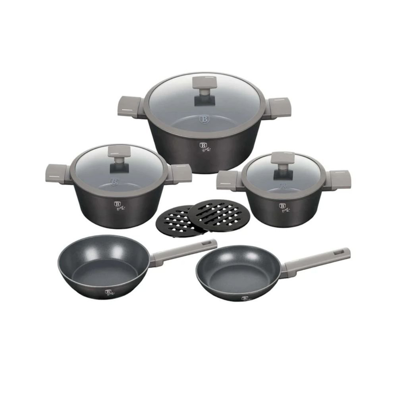 Berlinger haus bh/814 0&sigma;&epsilon;&tau; &mu;&alpha;&gamma;&epsilon;&iota;&rho;&iota;&kappa;ώ&nu; 10 &tau;&epsilon;&mu;&alpha;&chi;ί&omega;&nu;, anthracite &mu;&epsilon; &alpha;&nu;&tau;&iota;&kappa;&omicron;&lambda;&lambda;&eta;&tau;&iota;&kappa;ή &epsilon;&pi;ί&sigma;&tau;&rho;&omega;&sigma;&eta;, , medium-null