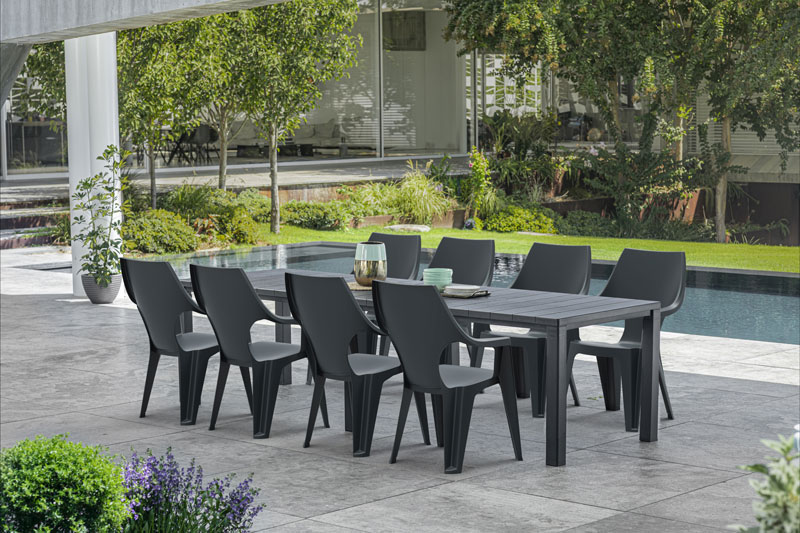 Keter dante outdoor chair  57x57x89cm - anthracite, , medium image number null