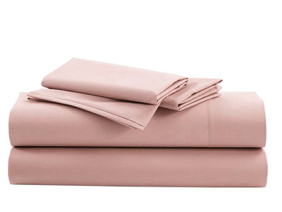 Ionion bedsheet flat cotton 220x260cm misty rose, , medium