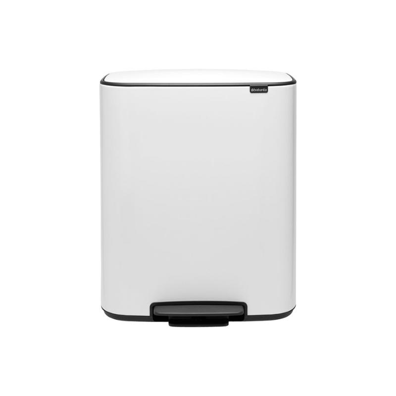 Brabantia bo pedal bin 2x30l - white, , medium-null