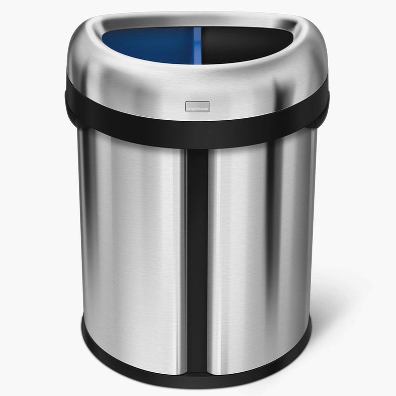 Semi-round open can 66l dual compartment (33l+33l), , medium image number null