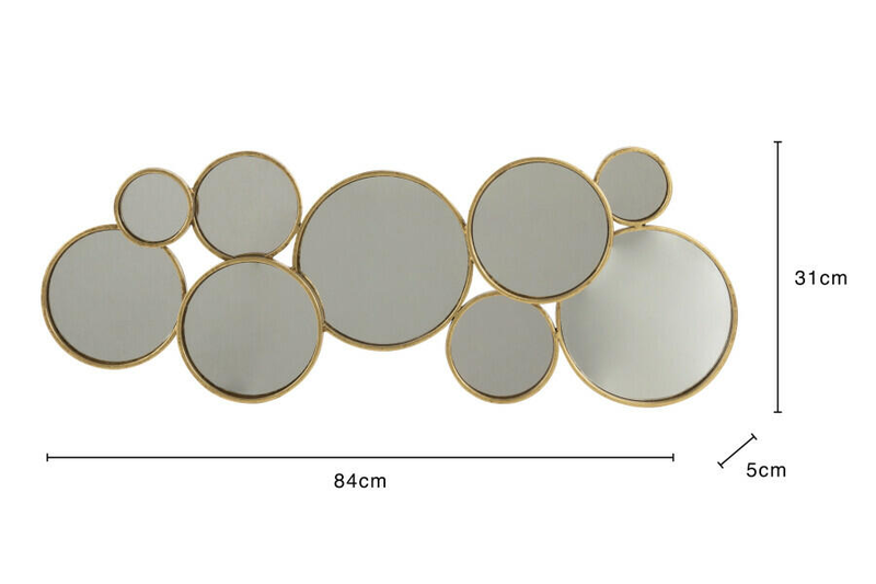 Mirror 9 circles gold, , medium-null
