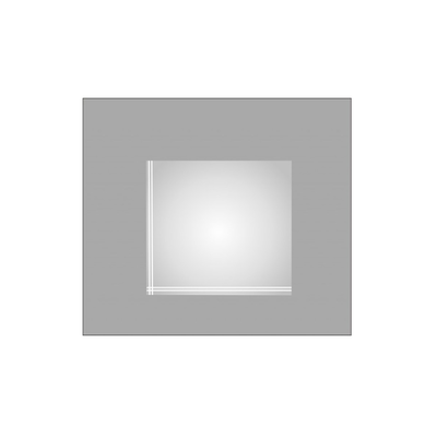 Inter ceramic mirror with double line design r41 50x40cm, , medium